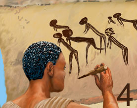 Homo sapiens - Höhlenmalerei Afrika